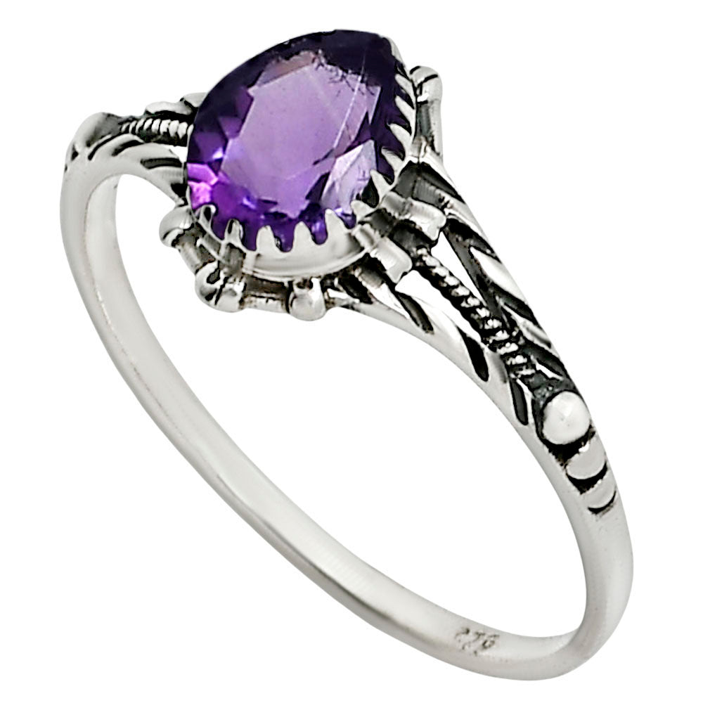 African Amethyst Ring size-6 R-1345 SDR251088