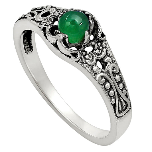 Green Onyx Ring size-5 R-1172 SDR251967