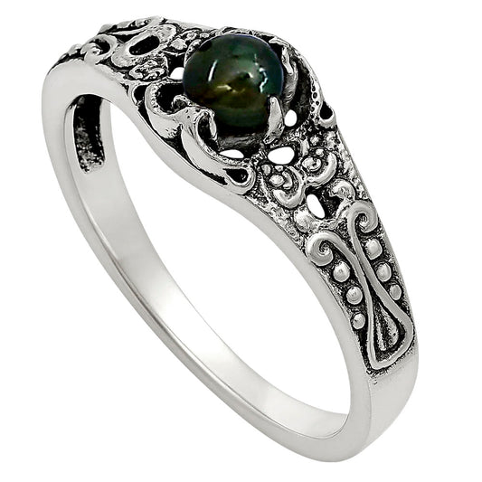 Black Ethiopian Opal Ring size-7.5 R-1172 SDR251988