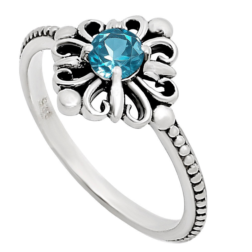 London Blue Topaz Ring size-7.5 R-1721 SDR252071