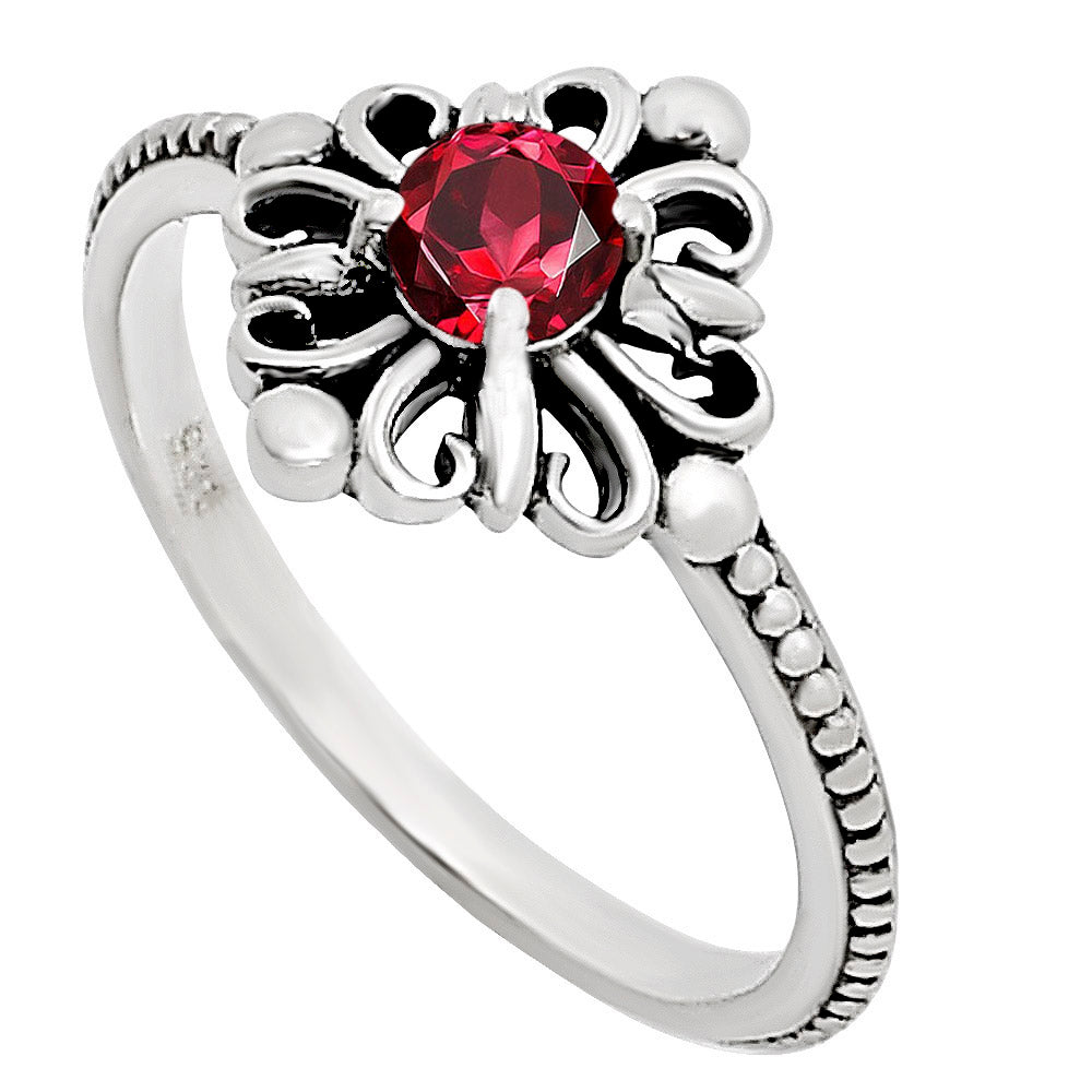 Hessonite Garnet Ring size-6 R-1721 SDR252081