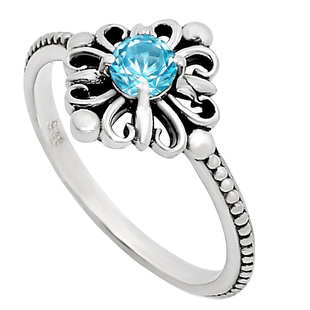 Sky Blue Topaz Ring size-5.5 R-1721 SDR252103