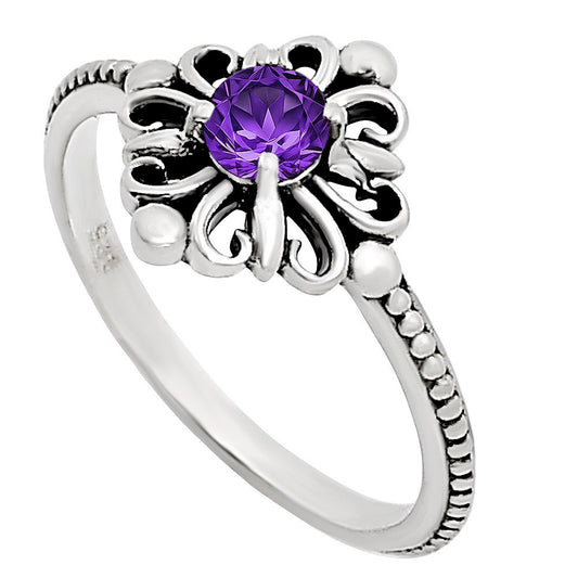 African Amethyst Ring size-5.5 R-1721 SDR252112