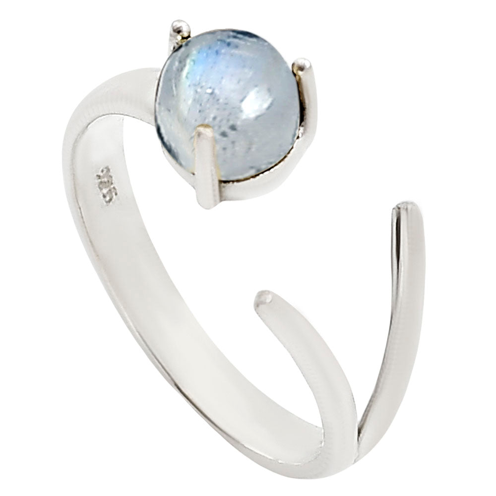 Adjustable - Rainbow Moonstone Ring size-6 R-1176 SDR252395