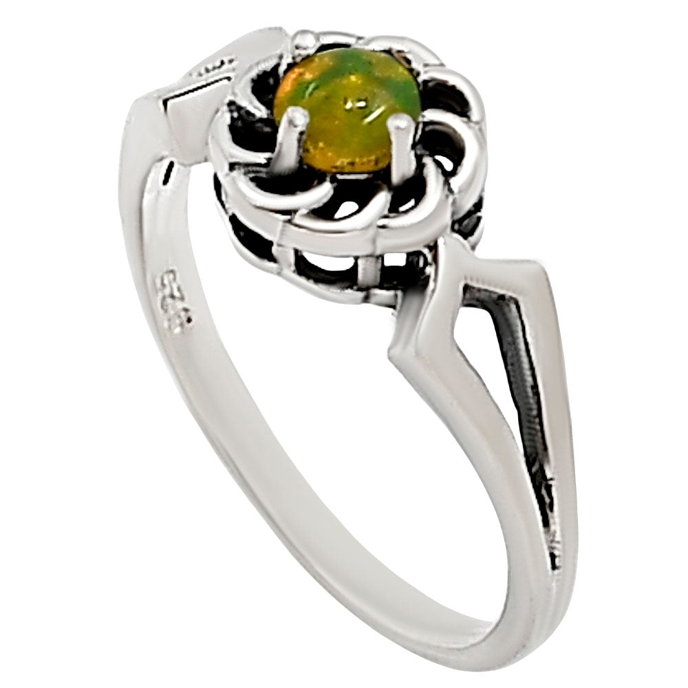 Ethiopian Opal Ring size-6 R-1172 SDR252427