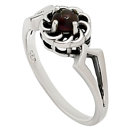Black Ethiopian Opal Ring size-8 R-1172 SDR252432