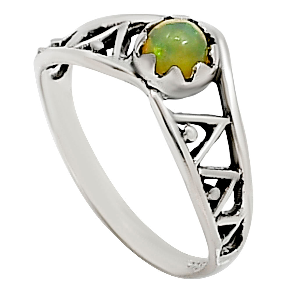 Ethiopian Opal Ring size-5 R-1172 SDR252487