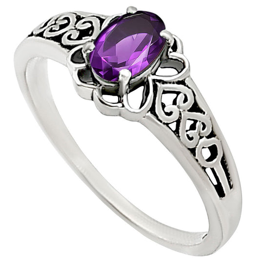 African Amethyst Ring size-6 R-1172 SDR252546