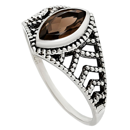 Smoky Quartz Ring size-6 R-1270 SDR252671