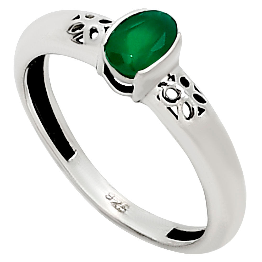 Green Onyx Ring size-8 R-1730 SDR252795