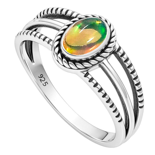 Ethiopian Opal Ring size-8 R-1010 SDR253017