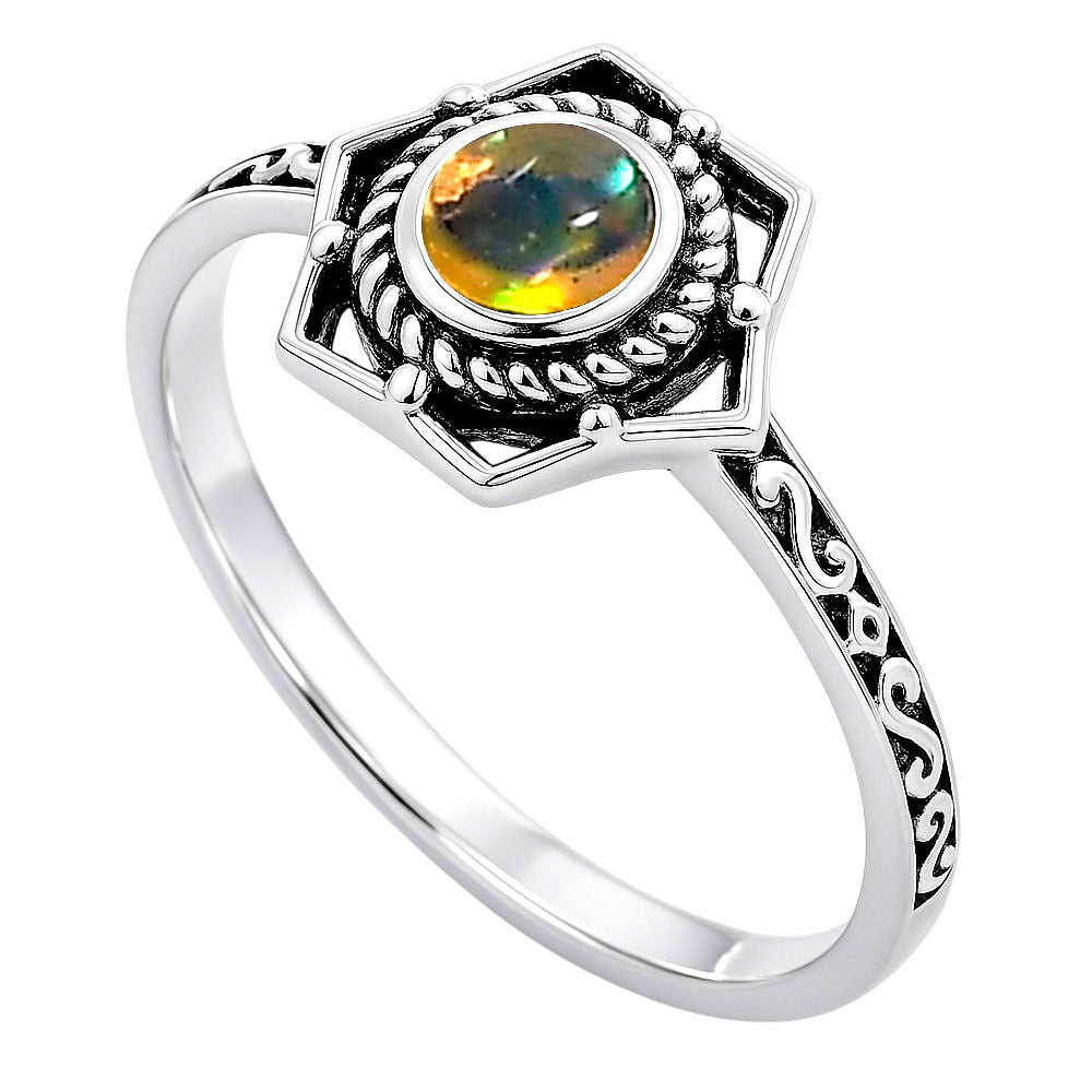 Ethiopian Opal Ring size-5 R-1744 SDR253070