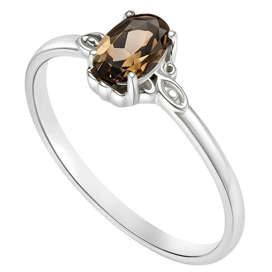 Smoky Quartz Ring size-7 R-1721 SDR253166