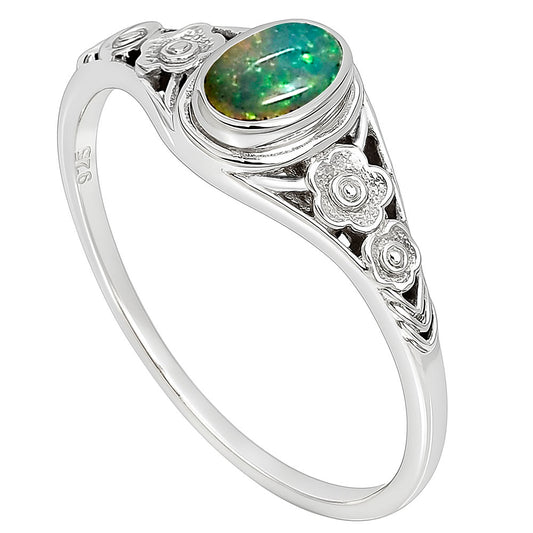 Ethiopian Opal Ring size-5 R-1292 SDR253271