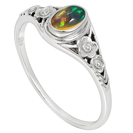 Ethiopian Opal Ring size-6 R-1292 SDR253273