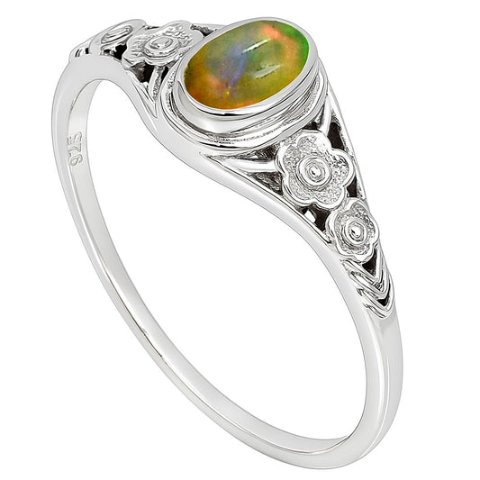 Ethiopian Opal Ring size-8 R-1292 SDR253278