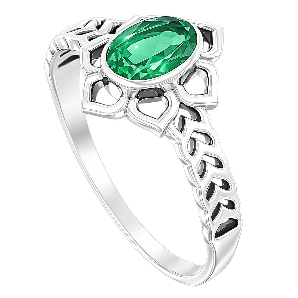 Emerald Quartz Ring size-6 R-1744 SDR253301