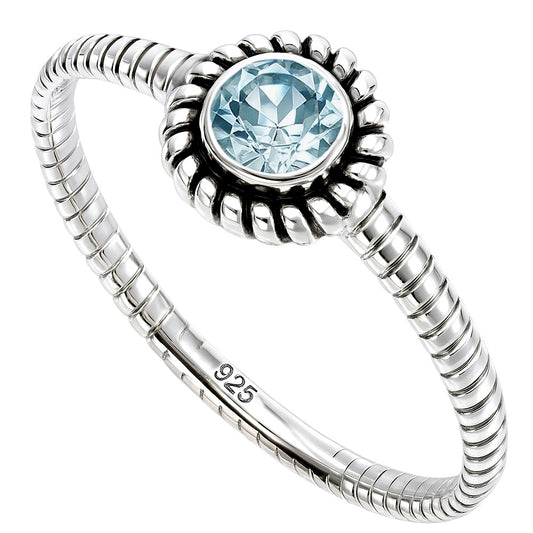 Sky Blue Topaz Ring size-5 R-1045 SDR253358