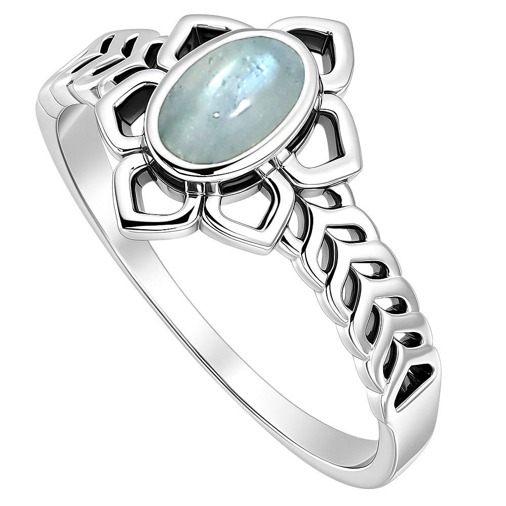 Rainbow Moonstone Ring size-5 R-1744 SDR253413