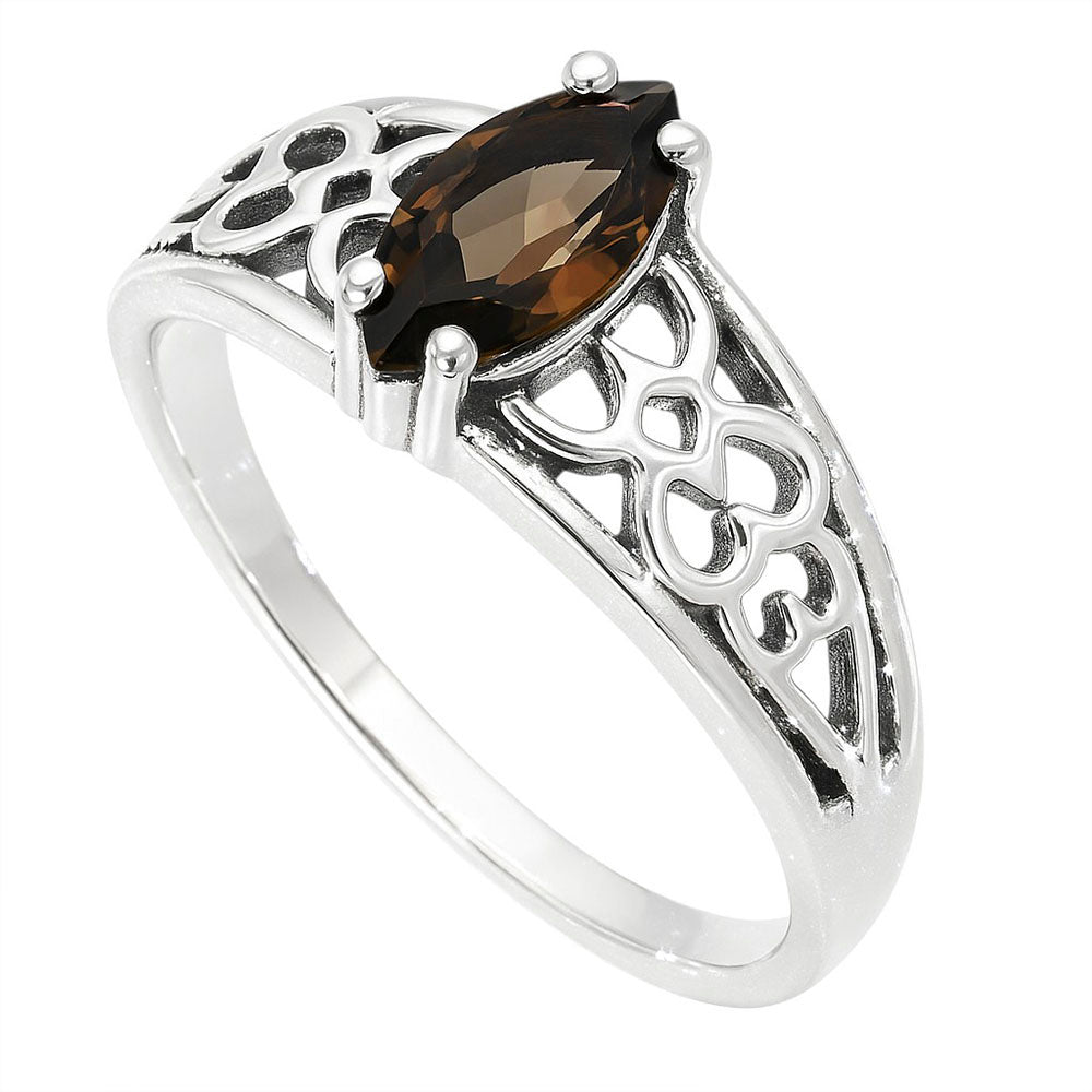 Smoky Quartz Ring size-7 R-1143 SDR253441