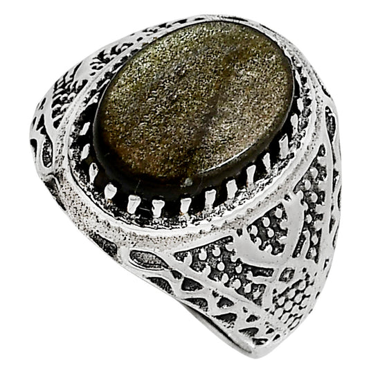 Obsidian Eye Ring size-9 R-1738 SDR253494