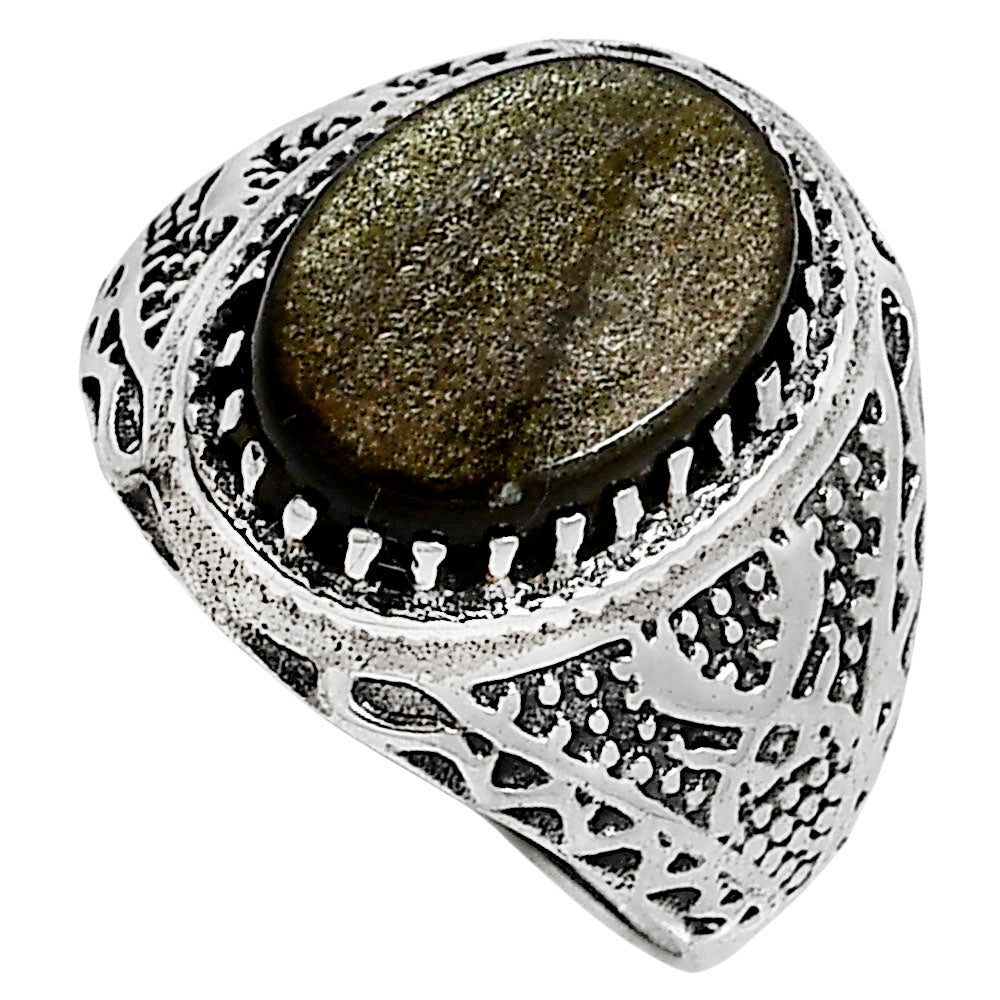 Obsidian Eye Ring size-9 R-1738 SDR253494