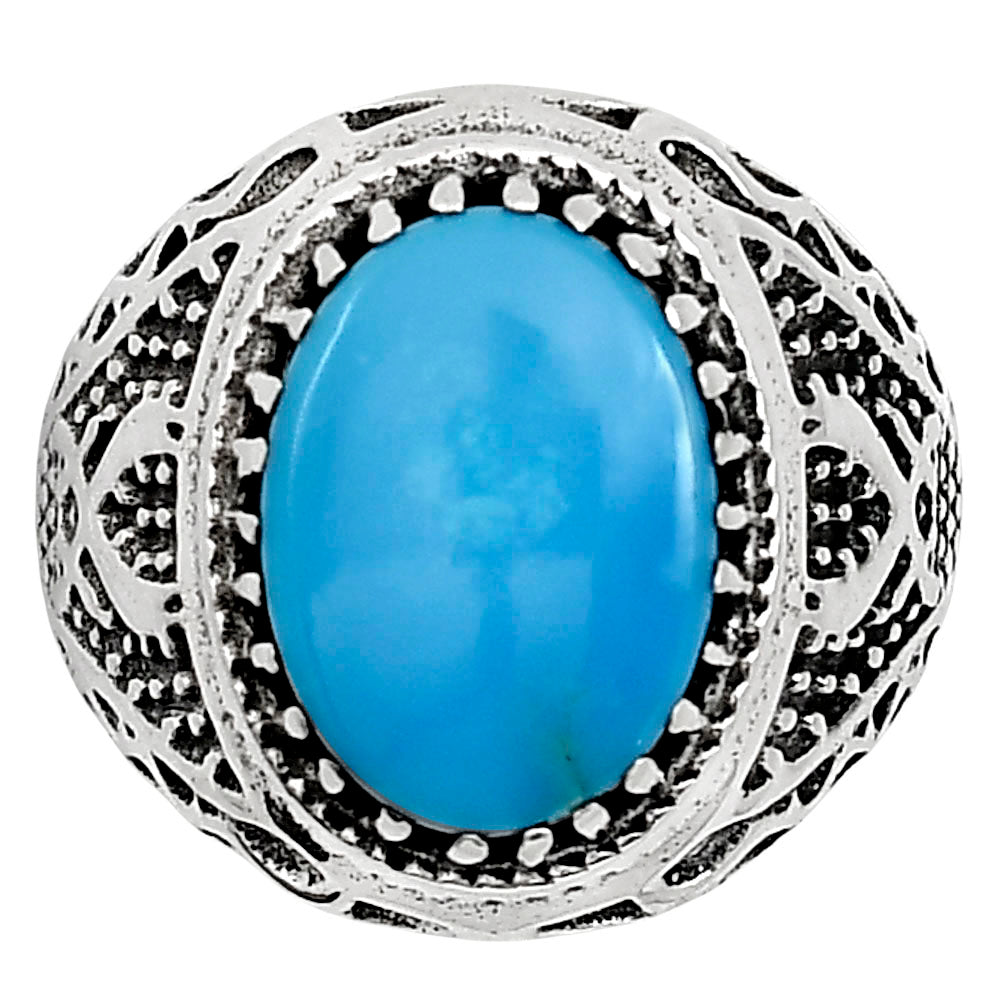 Natural Rare Turquoise Nevada Aztec Mt Ring size-8 R-1738 SDR253495