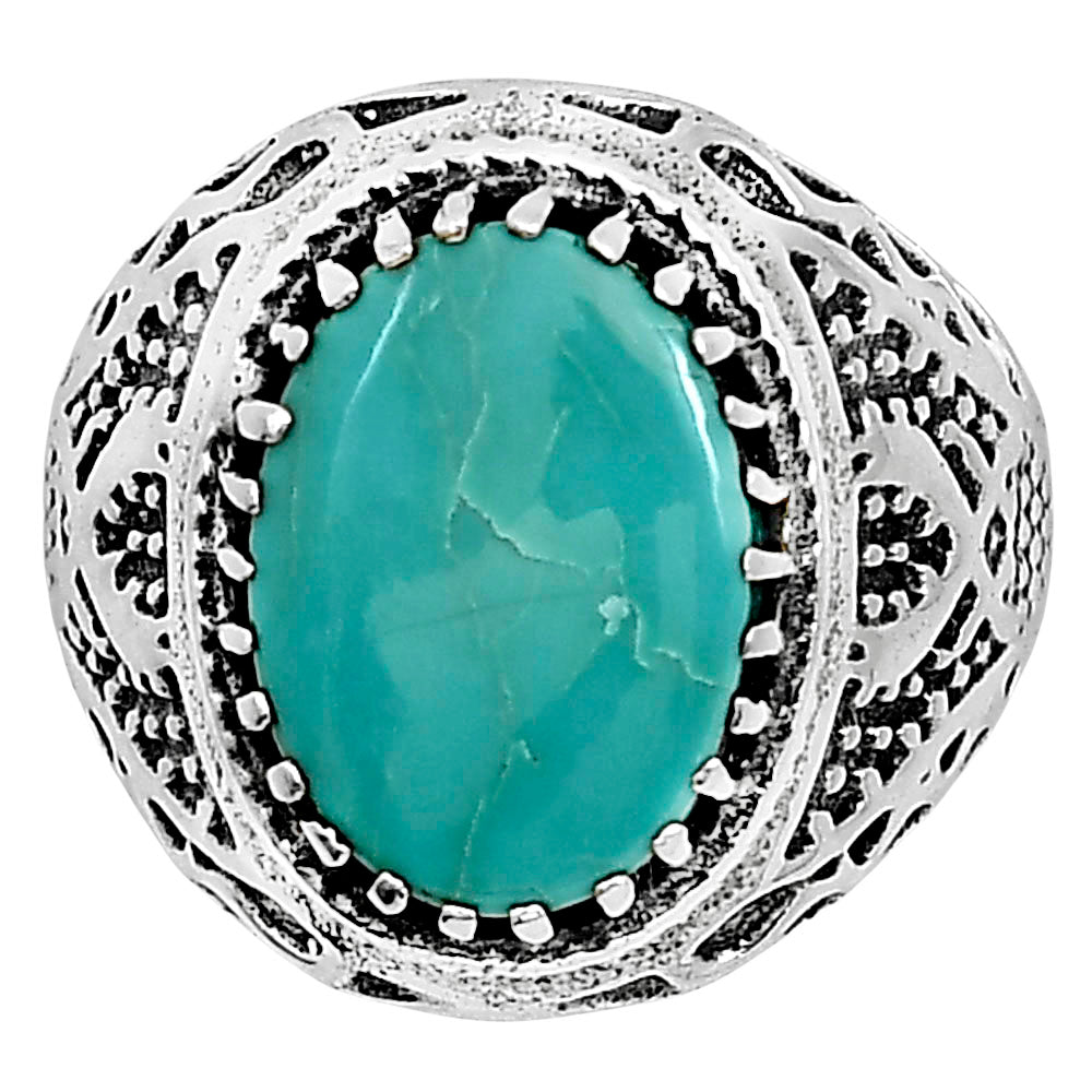 Natural Rare Turquoise Nevada Aztec Mt Ring size-8 R-1738 SDR253504