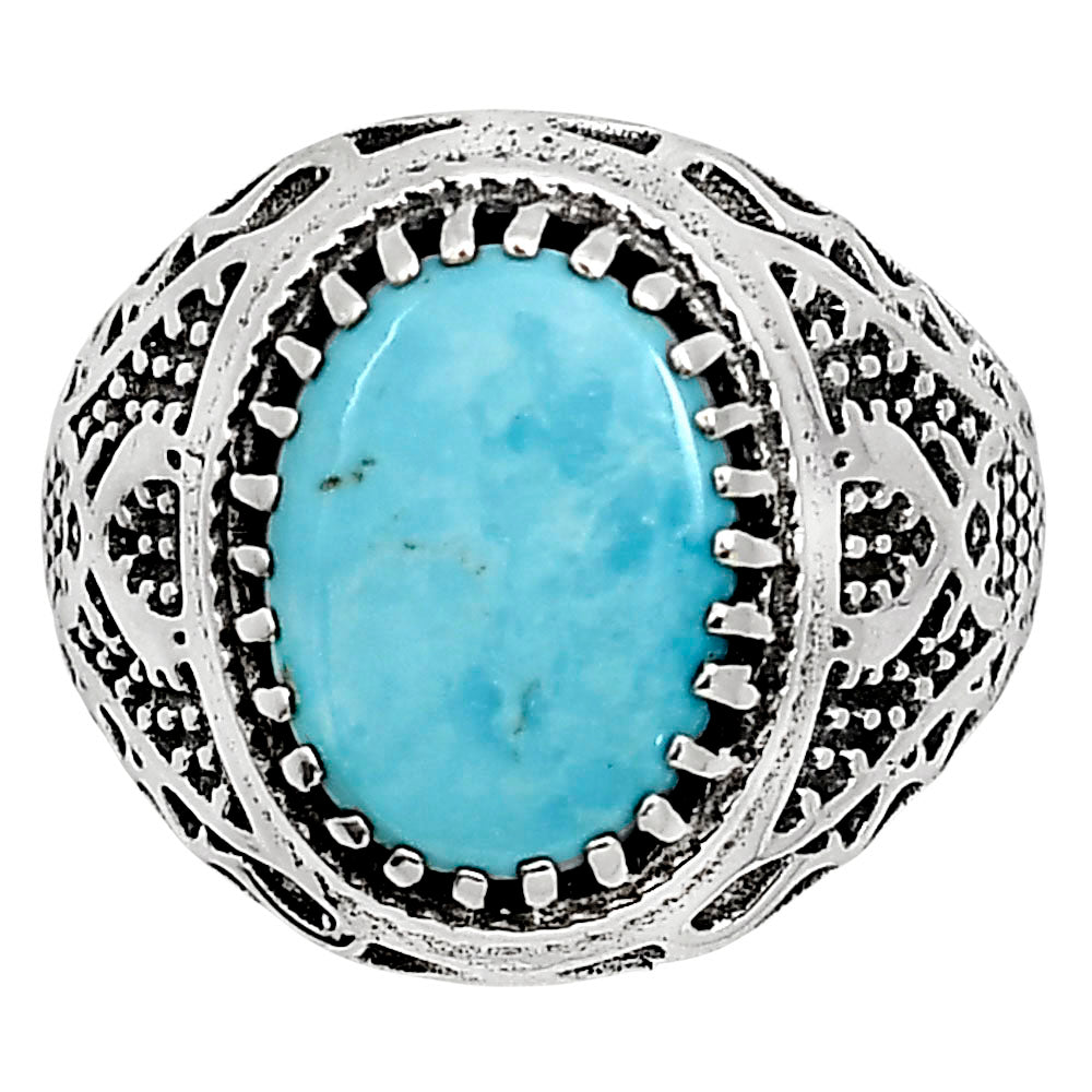 Natural Rare Turquoise Nevada Aztec Mt Ring size-9 R-1738 SDR253506