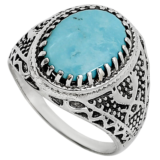 Natural Rare Turquoise Nevada Aztec Mt Ring size-9 R-1738 SDR253506