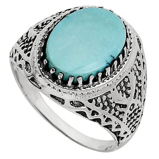 Natural Rare Turquoise Nevada Aztec Mt Ring size-10 R-1738 SDR253507