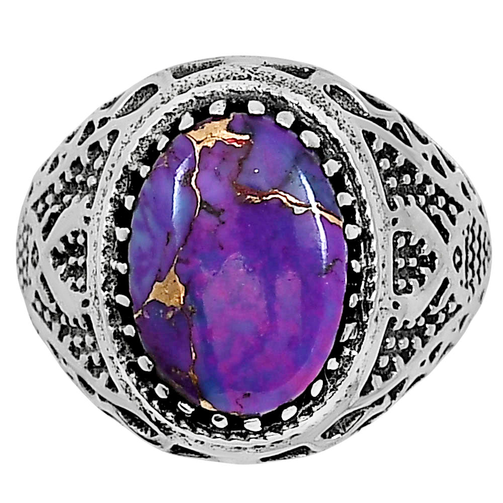 Copper Purple Turquoise Ring size-10 R-1738 SDR253533