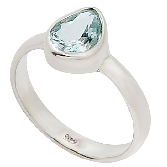 Aquamarine Ring size-6 R-1001 SDR253658