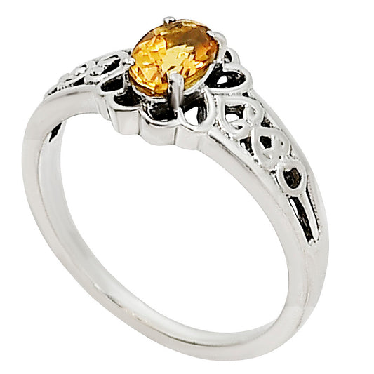 Citrine Ring size-8 R-1172 SDR253974