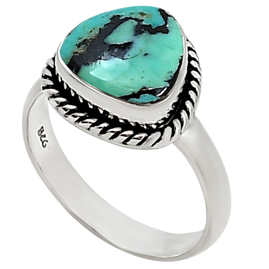 Lucky Charm Tibetan Turquoise Ring size-8 R-1009 SDR254173