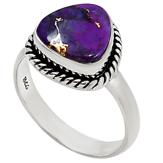 Copper Purple Turquoise Ring size-8 R-1009 SDR254189