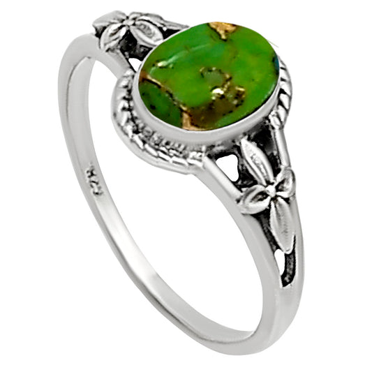 Copper Green Turquoise Ring size-6 R-1300 SDR254304