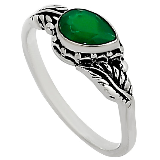 Green Onyx Ring size-6 R-1404 SDR254522