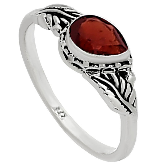 Hessonite Garnet Ring size-8 R-1404 SDR254596