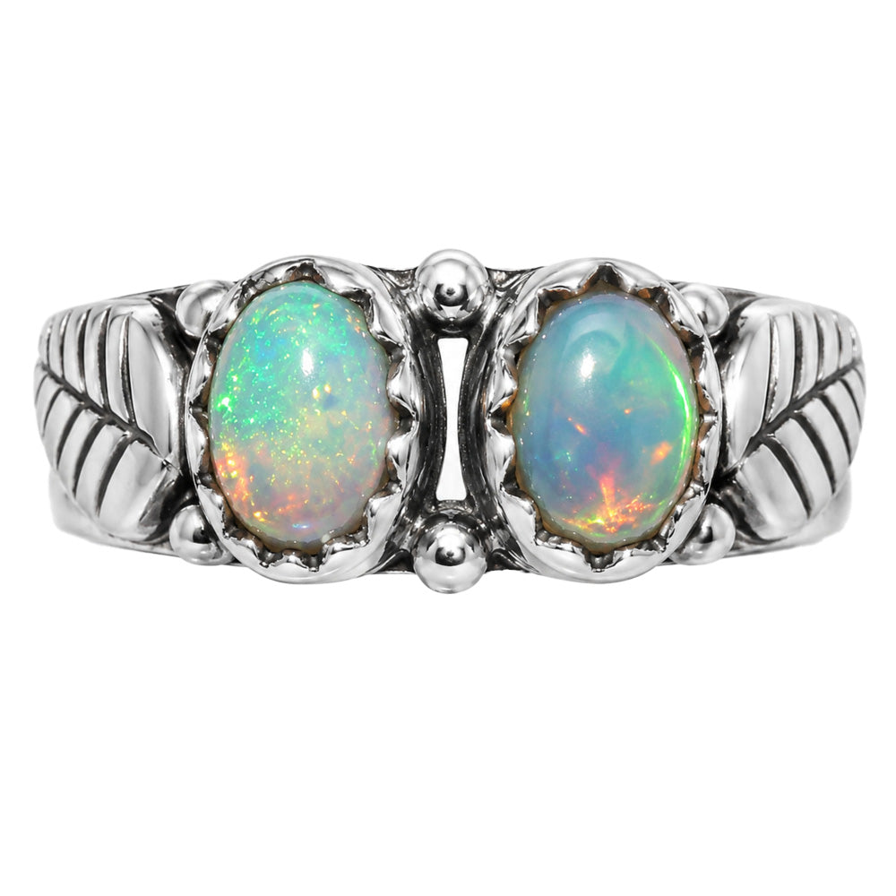 Leaf - Ethiopian Opal Ring size-5 R-1791 SDR254764