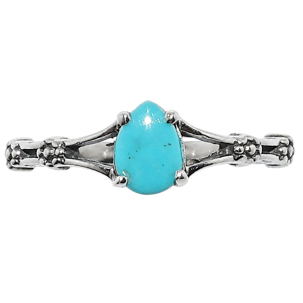 Floral - Sleeping Beauty turquoise Ring size-8 R-1720 SDR254935