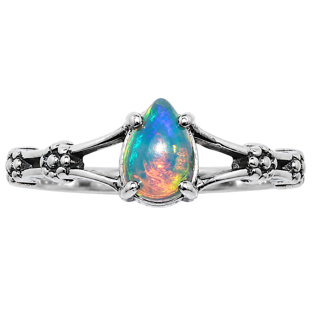 Floral - Ethiopian Opal Ring size-8 R-1720 SDR254946