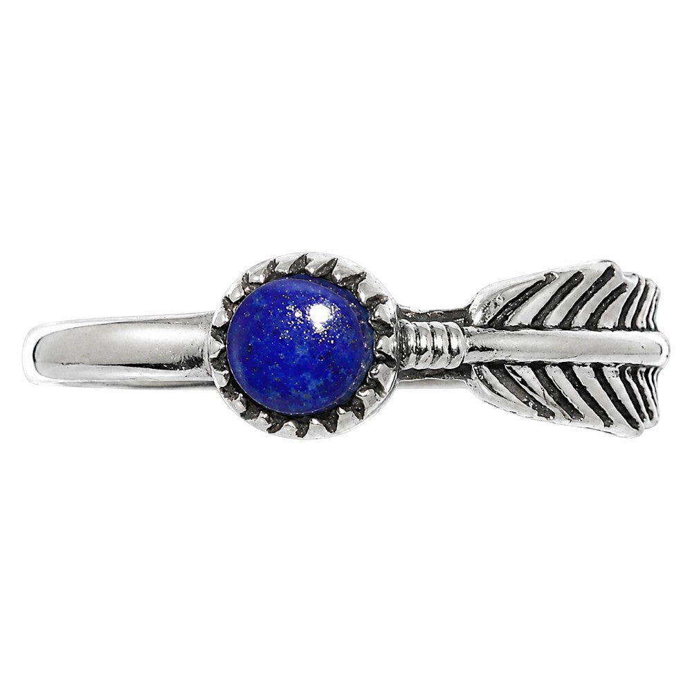 Feather - Lapis Lazuli Ring size-5 R-1042 SDR255121