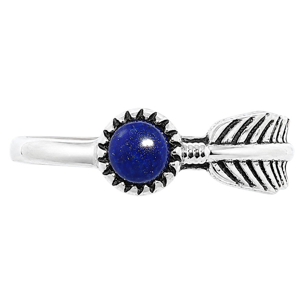 Feather - Lapis Lazuli Ring size-7 R-1042 SDR255128