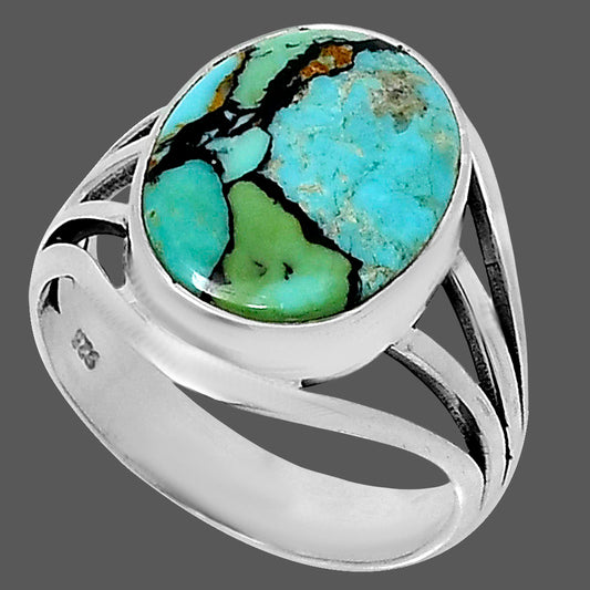 Lucky Charm Tibetan Turquoise Ring size-9 R-1219 SDR255200