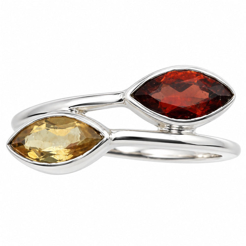 Hessonite Garnet and Citrine Ring size-6 R-1235 SDR255447