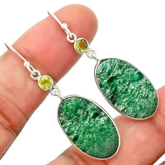 Green Aventurine & Peridot Pendant Earrings Set T-1010 SDT03293