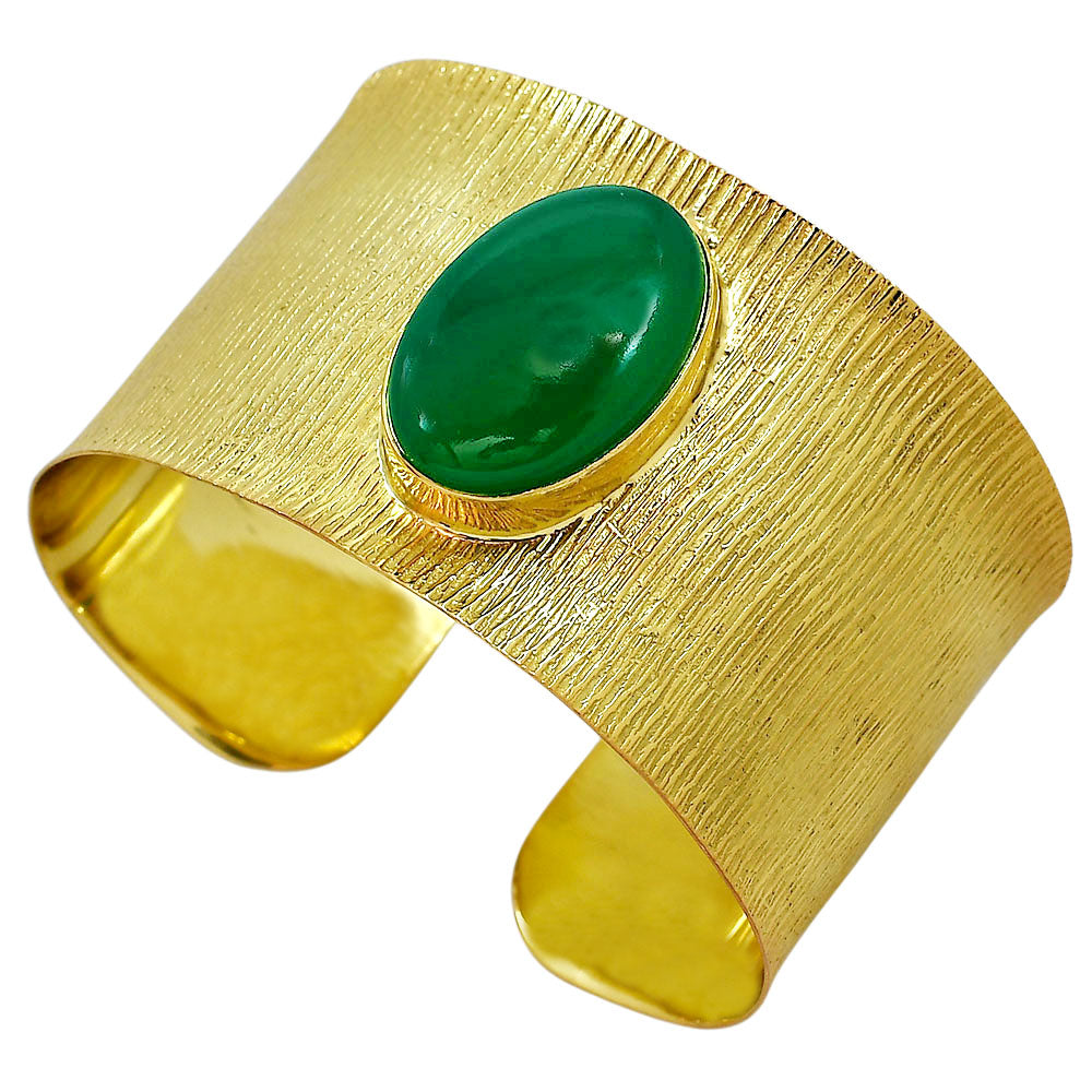 Green Onyx Cuff Bangle Bracelet BM-1058 TB01001