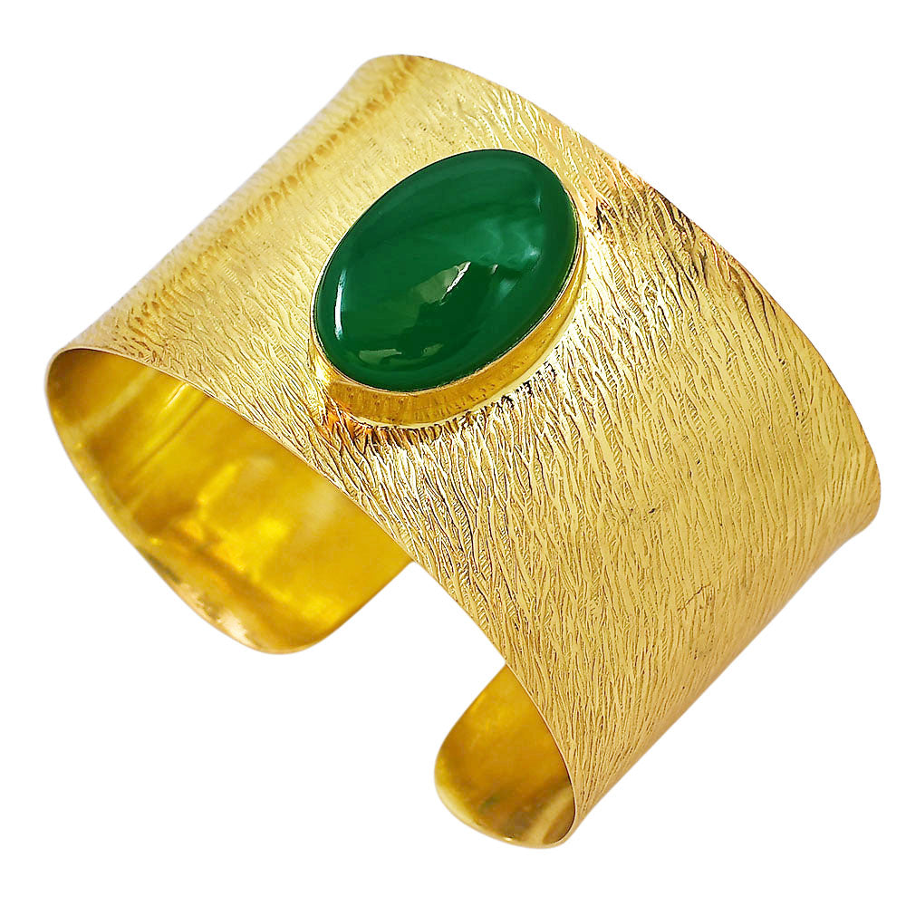 Green Onyx Cuff Bangle Bracelet BM-1058 TB01003