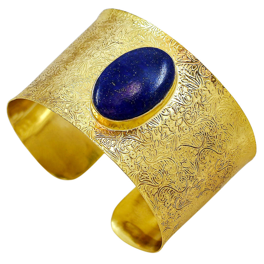 Lapis Lazuli Cuff Bangle Bracelet BM-1058 TB01006